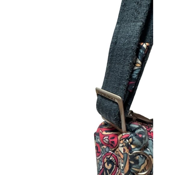 Travelon Quilted Paisley Crossbody Bag With Adjustable Strap - Picture 4 of 16